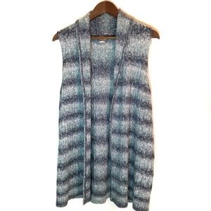 CHICO'S OMBRE STRIPED SWEATER VEST
